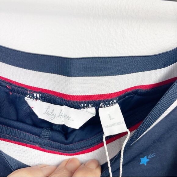 NWT *LADY HAGEN | Women's Contrast Trim Golf Skort in Red and Blue Stars Print - Picture 5 of 7